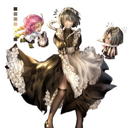 This is a pixiv picture whose title is 伊黒+メイド服.