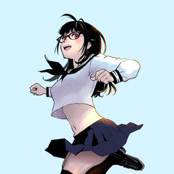 This is a pixiv picture whose title is とぶよ！.