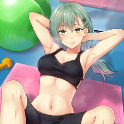 This is a pixiv picture whose title is ちょっ、提督…っ、ちゃんと押さえてよ….