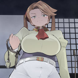 This is a pixiv picture whose title is 乗馬服風ギャン子ちゃん.