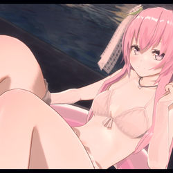 This is a pixiv picture whose title is ナイトプール.