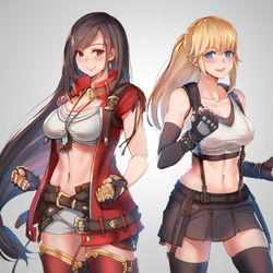 This is a pixiv picture whose title is ティファ＆リセ.