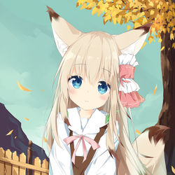 This is a pixiv picture whose title is きつねっこ.
