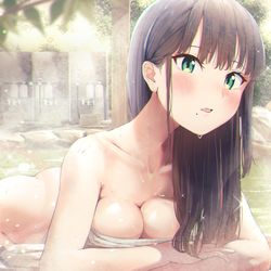 This is a pixiv picture whose title is 黒澤ダイヤ　温泉.