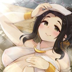 This is a pixiv picture whose title is 秘湯の海老原菜帆ちゃん.