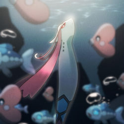 This is a pixiv picture whose title is 浮上.