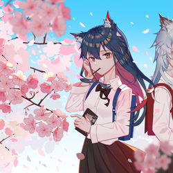 This is a pixiv picture whose title is 入学式＆桜.