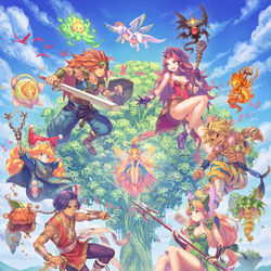 This is a pixiv picture whose title is 聖剣伝説３Trials of Mana.