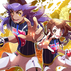 This is a pixiv picture whose title is 【ポケモン剣盾】ダンデ＆ユウリ.