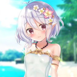 This is a pixiv picture whose title is に、似合っているでしょうか、主さま？.