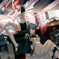 This is a pixiv picture whose title is maid.