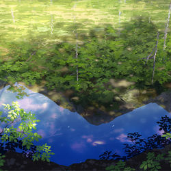 This is a pixiv picture whose title is 鏡面世界.