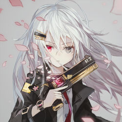 This is a pixiv picture whose title is 花水銃.