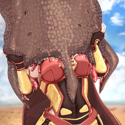 This is a pixiv picture whose title is 丸呑み拘束.