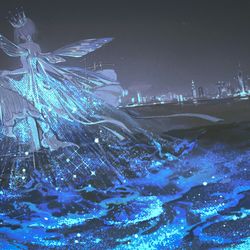 This is a pixiv picture whose title is 萤之海.