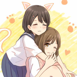 This is a pixiv picture whose title is 姉妹百合.