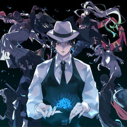 This is a pixiv picture whose title is 【鬼滅の刃】鬼舞辻無惨と上弦の鬼.