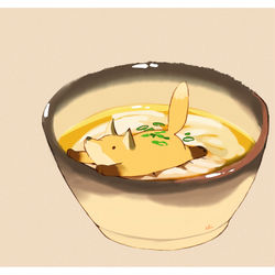 This is a pixiv picture whose title is きつねうどん.