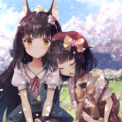 This is a pixiv picture whose title is ハルハル長陸奥.