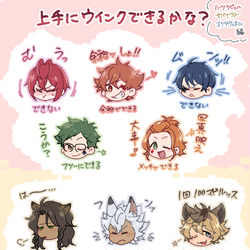 This is a pixiv picture whose title is ツイステキャラウインクできるかな選手権.