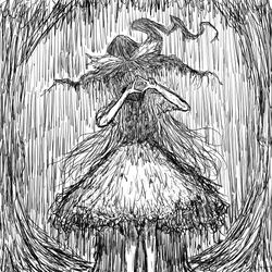 This is a pixiv picture whose title is あんな化物が「霧雨魔理沙」に見えるのか？.