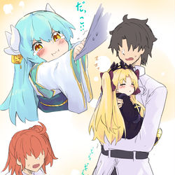 This is a pixiv picture whose title is ちび清姫ちゃんとちびエレシュキガルちゃん.