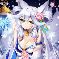 This is a pixiv picture whose title is 雪女.