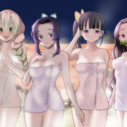 This is a pixiv picture whose title is 鬼滅温泉シリーズまとめ♨️.