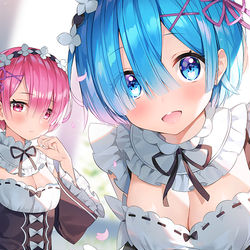 This is a pixiv picture whose title is ラムとレム.