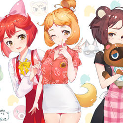This is a pixiv picture whose title is どうぶつの森.