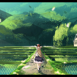 This is a pixiv picture whose title is 散歩.
