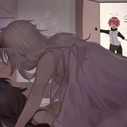This is a pixiv picture whose title is 名场面.