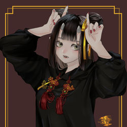 This is a pixiv picture whose title is 😈.