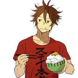 This is a pixiv picture whose title is 飯食う御手杵.