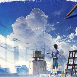 This is a pixiv picture whose title is ライブペイント.