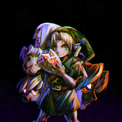 This is a pixiv picture whose title is ムジュラの仮面.
