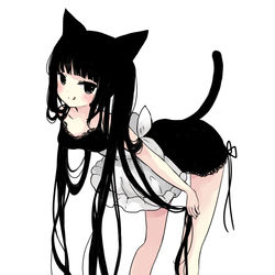 This is a pixiv picture whose title is 黒猫.