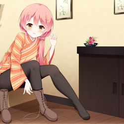 This is a pixiv picture whose title is 鞍马小春穿鞋.