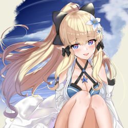 This is a pixiv picture whose title is 「なんでもないわよ～」.