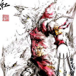 This is a pixiv picture whose title is 【極道畫師】紅.