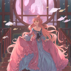This is a pixiv picture whose title is 【PFAOS】桜色の淡夢【華潮宴】.