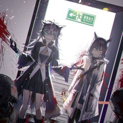 This is a pixiv picture whose title is hit and run.