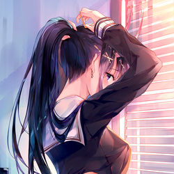 This is a pixiv picture whose title is 着替え中.