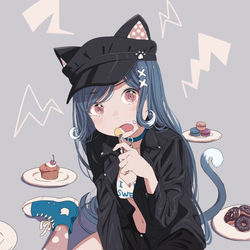 This is a pixiv picture whose title is あいらぶすいーつネコ.