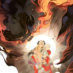 This is a pixiv picture whose title is Fire Child.