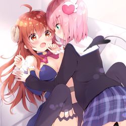 This is a pixiv picture whose title is もっ、桃…！？.