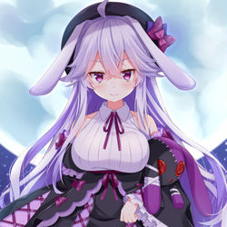 This is a pixiv picture whose title is 黒うさぎちゃん.