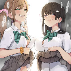 This is a pixiv picture whose title is 例のショタ喰い凶悪JK.