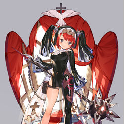 This is a pixiv picture whose title is 教会の掃除屋さん.