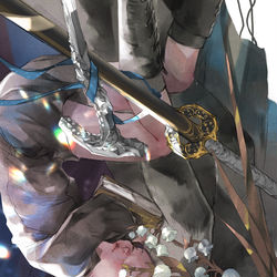 This is a pixiv picture whose title is 「行きて愛せ、この世界なに一つ助けるものがなくとも」.